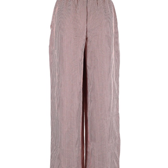 Cider Pants - Cider Sz L Red and White Houndstooth Wide Leg Pant Trousers, Vintage Inspired